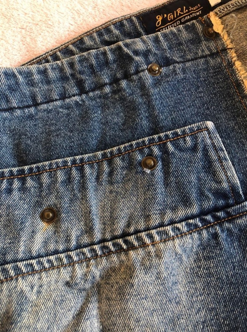Denim Wrap Around Button Mini Micro Skirt (Preloved)