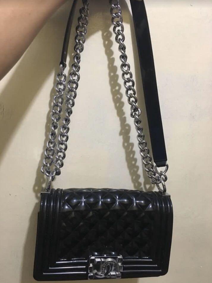 Preloved stand alone BAGS OF PARODY chain jelly slingbag, Women's