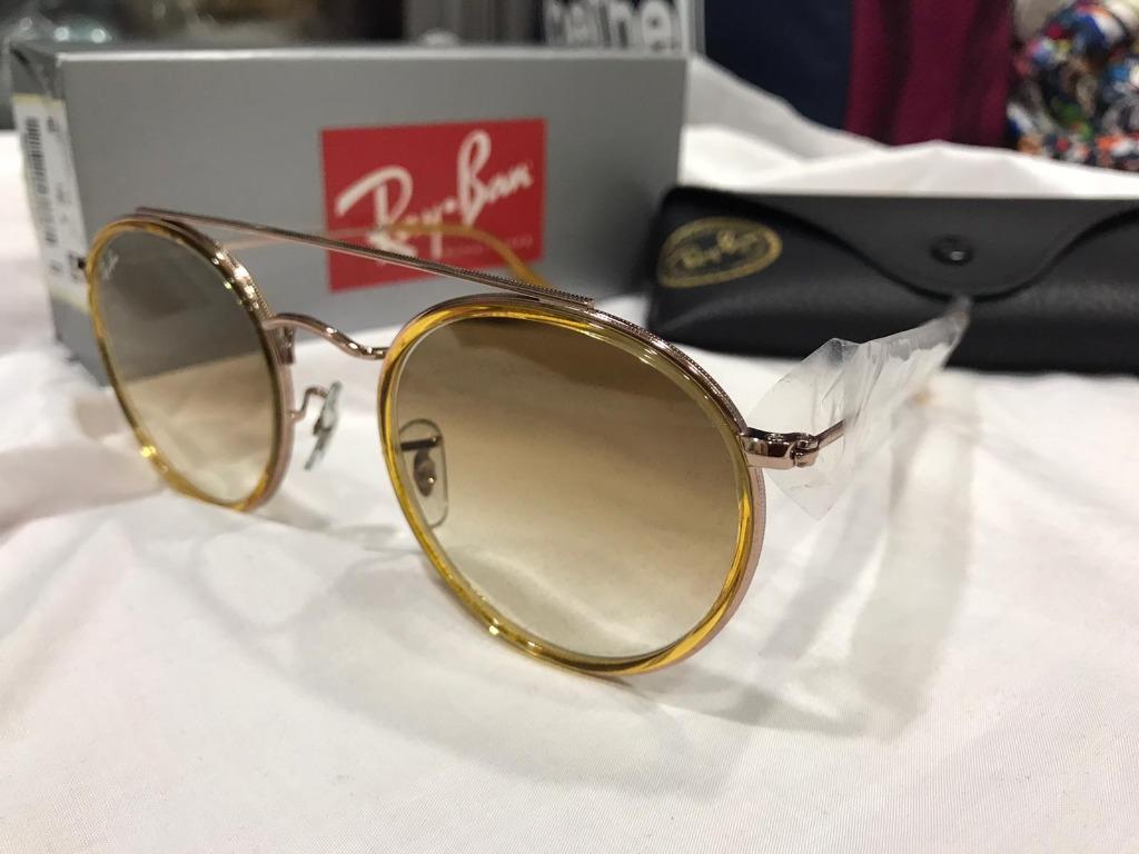 RayBan Round Double Bridge Sunglasses RB3647N 907051 51