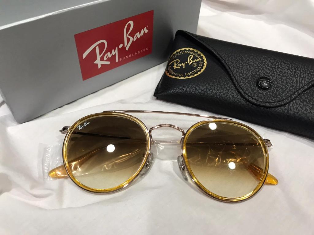 RayBan Round Double Bridge Sunglasses RB3647N 907051 51, Women's Fashion,  Watches & Accessories, Sunglasses & Eyewear on Carousell