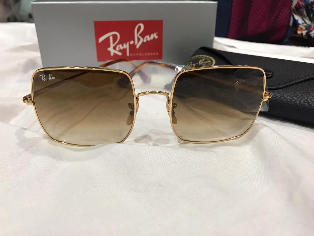 Ray-Ban RB1971 Square 1971 Classic 54 Light Brown Gradient & Gold