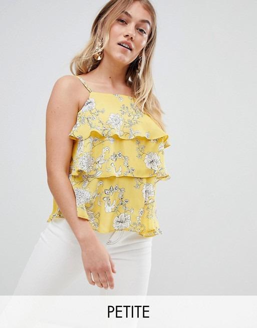 river island yellow floral top