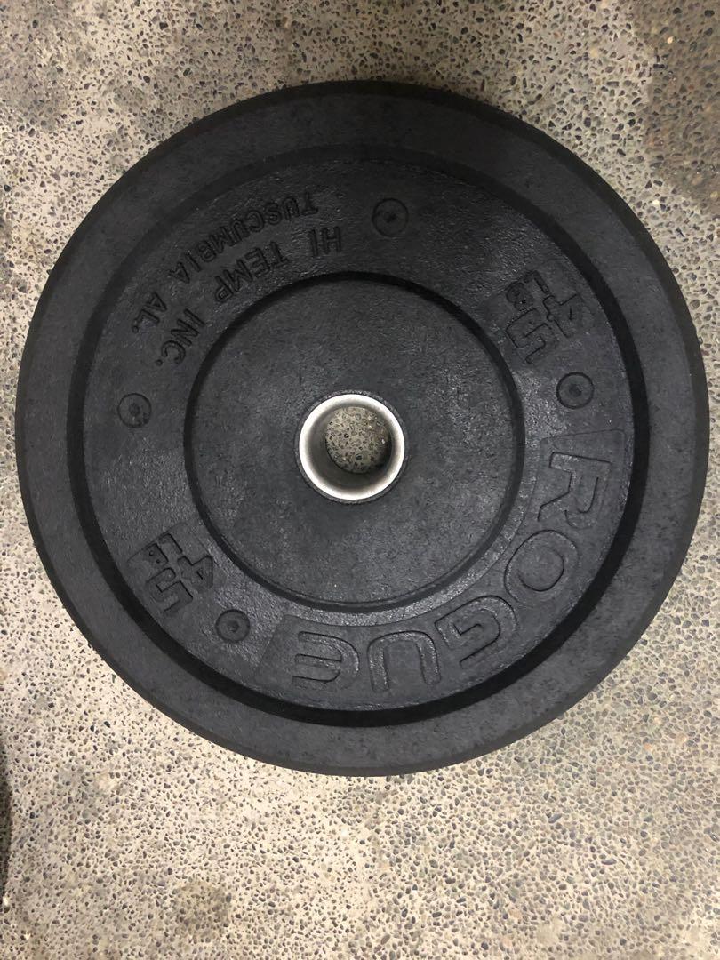 Rogue Hi- temp bumper plates 45lbs 20kg (Category: Weights & Dumbbells) located in Quezon City. Submitted by mick712 (Listing ID 1009818384, Image 2). Description: Rogue Hi- temp bumper plates 45lb pair Very good condition Made in USA Heavy duty Indestructible. Made out of rubber Message for inquiries!.