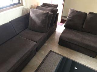 Rush! L shape uratex sofa