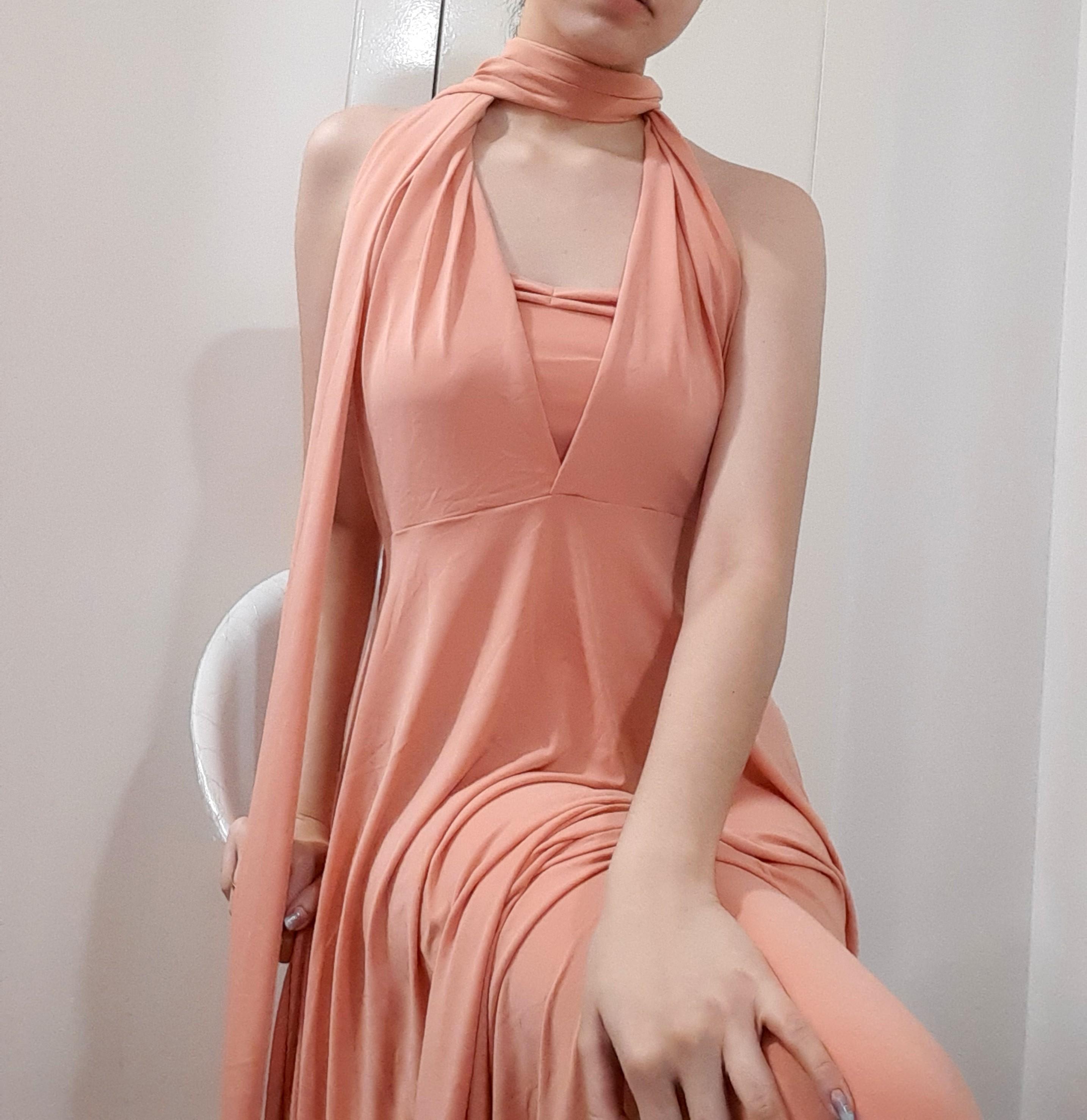 Salmon Pink Pastel Infinity Dress 