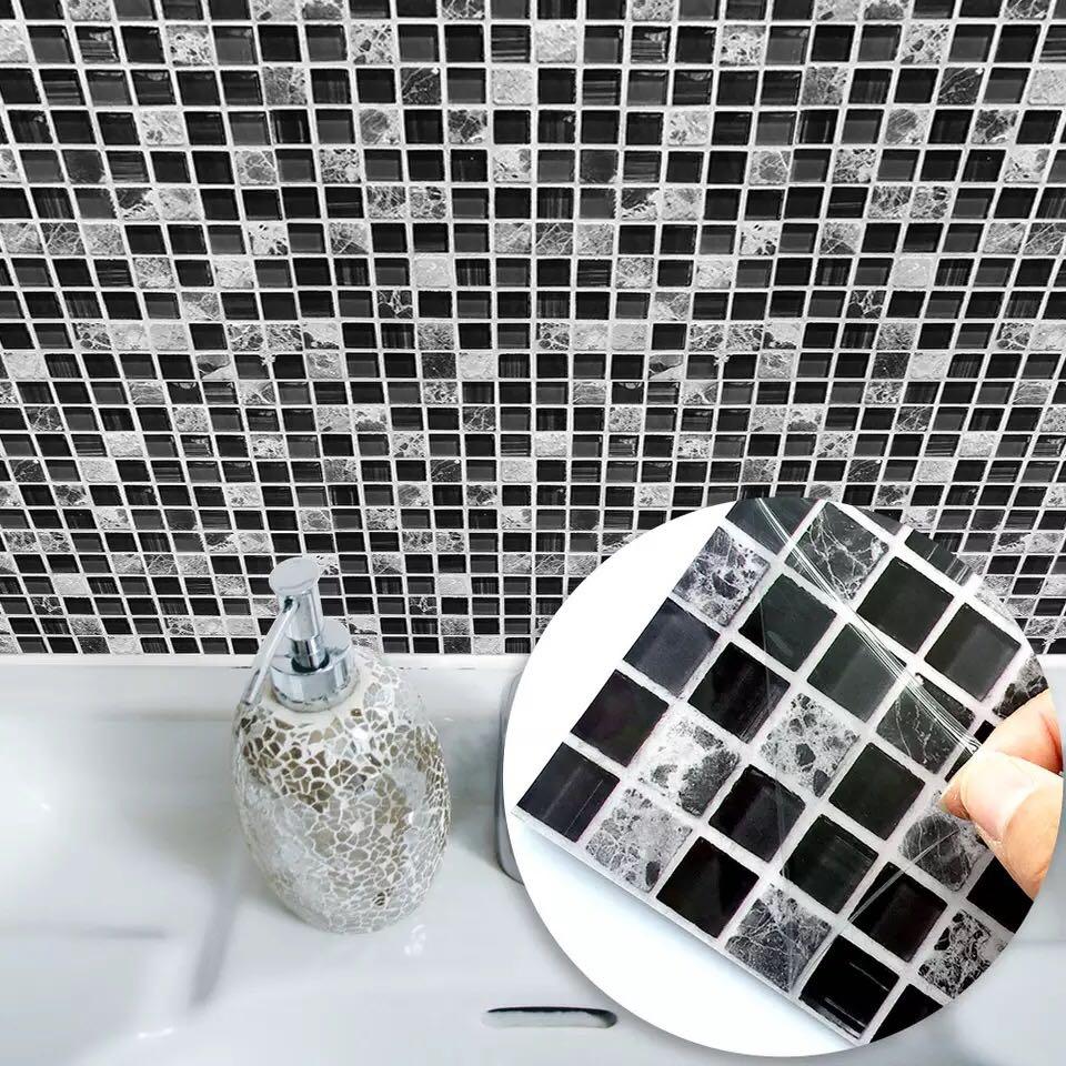 Self Adhesive Mosaic Tile Sticker Kitchen Backsplash Bathroom Wall