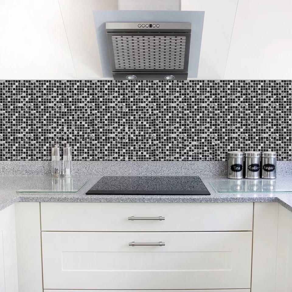 Self Adhesive Mosaic Tile Sticker Kitchen Backsplash Bathroom Wall
