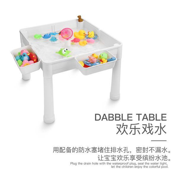plastic lego table with storage