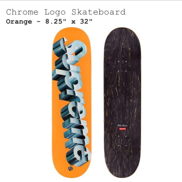 Supreme Chrome Logo Skateboard Purple - スケートボード