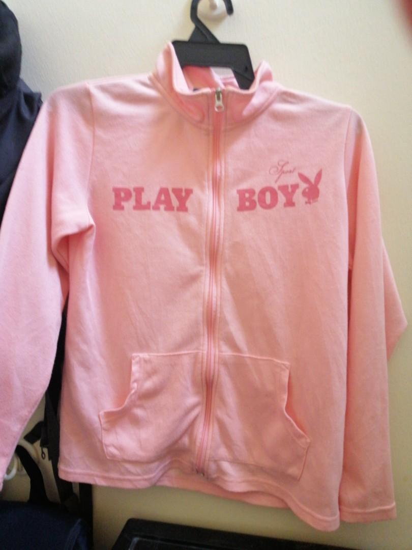 Playboy Sweater Pink Zipped Jacket 