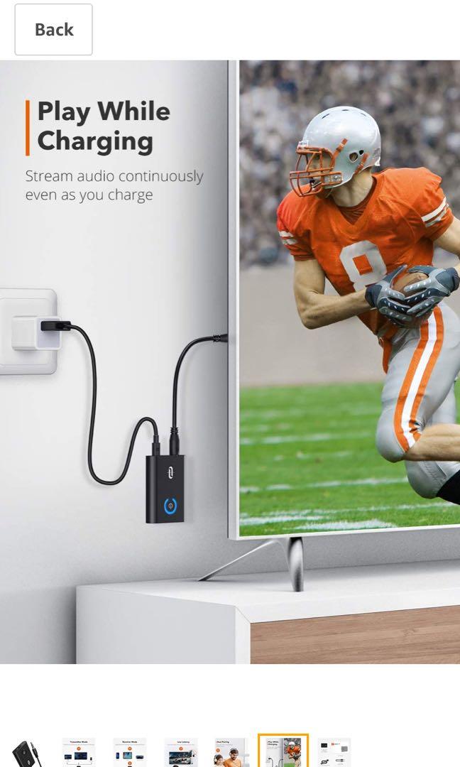 TaoTronics Bluetooth 5.0 Transmitter and Receiver, Audio, Headphones