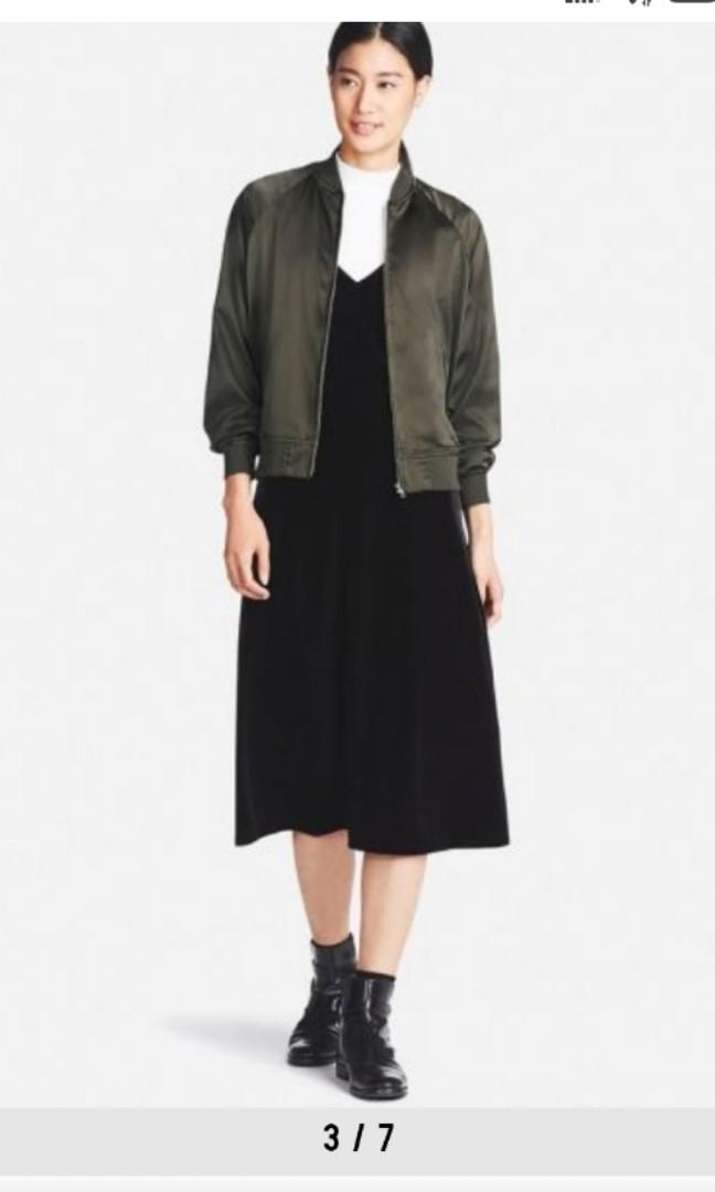 Uniqlo satin bomber jacket top