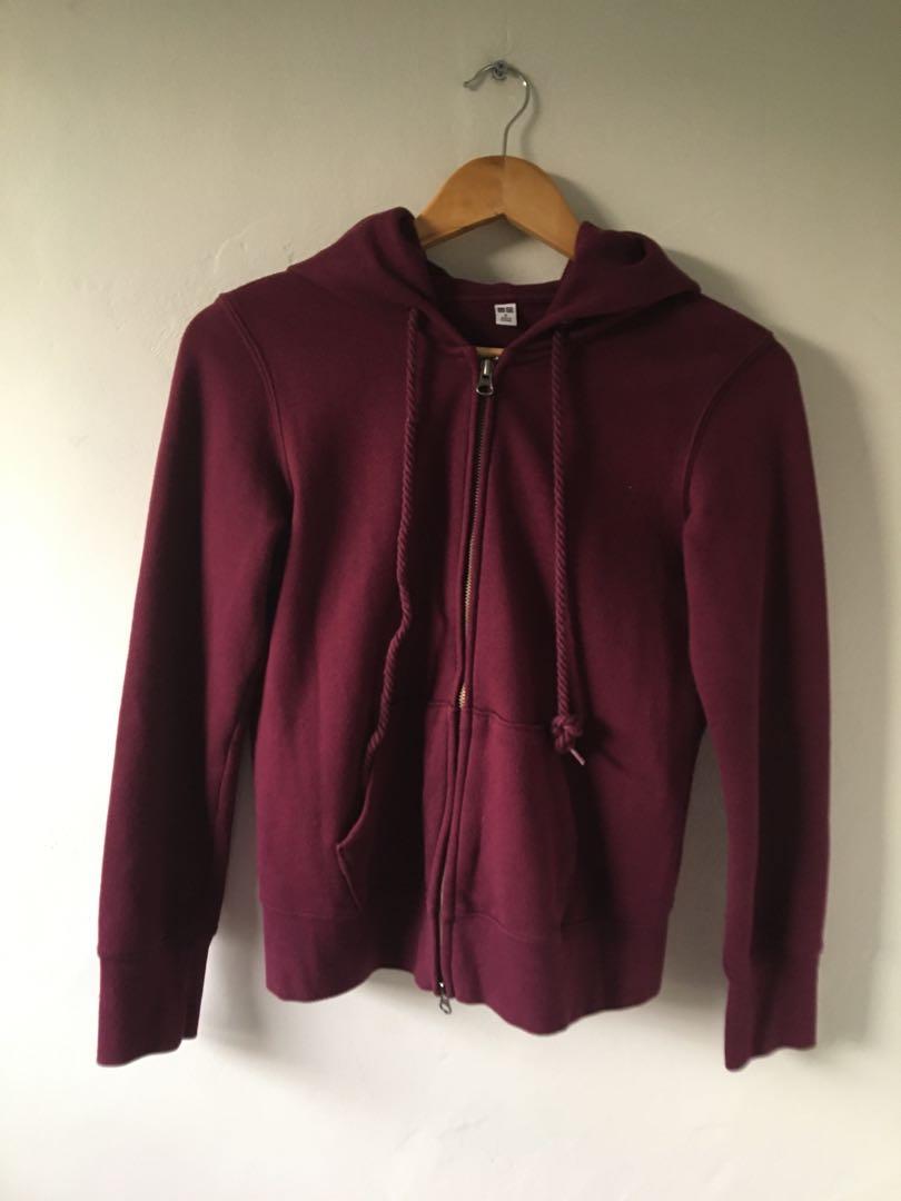 Hooded jacket Color maroon - SINSAY - 6238I-83X