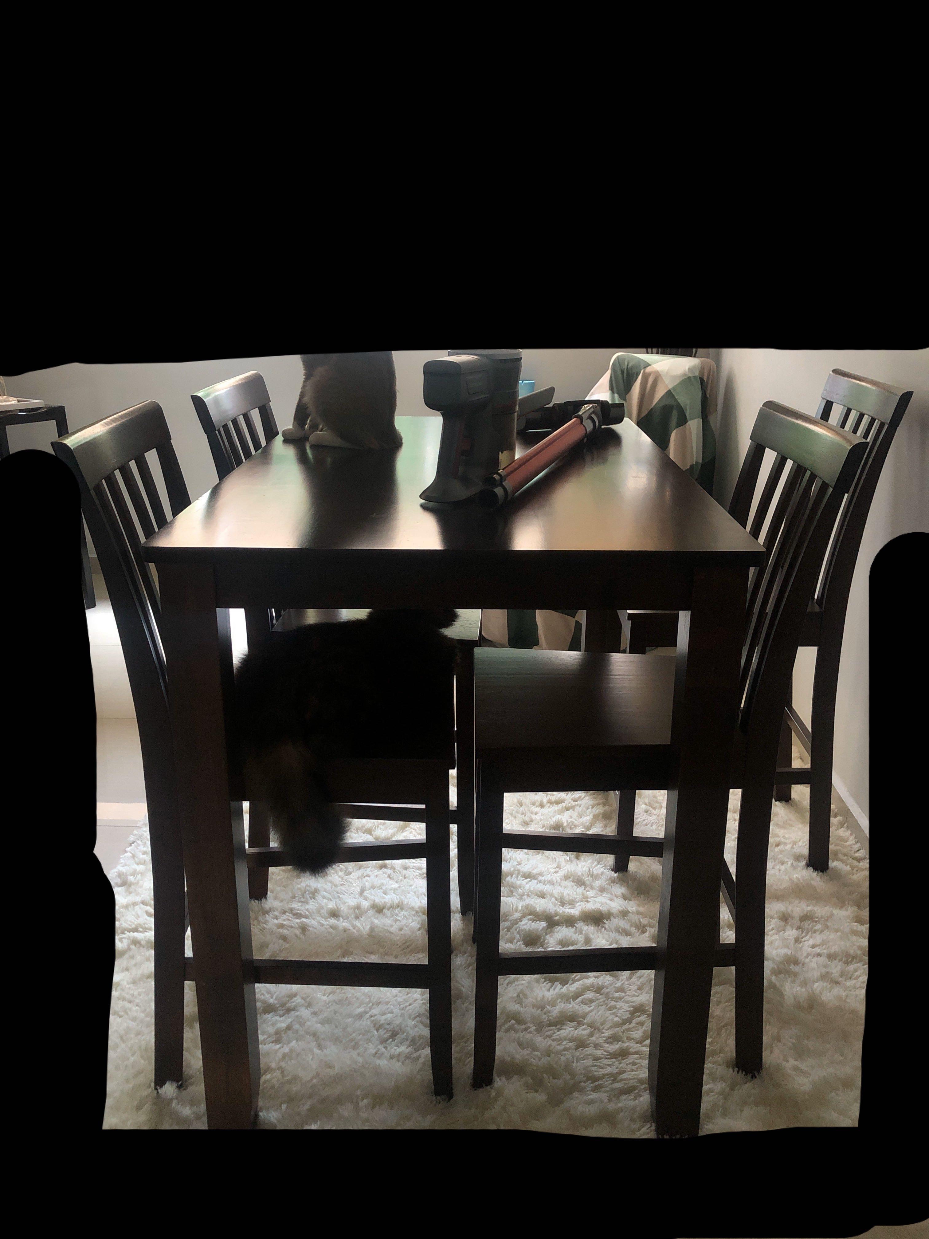 Used Solid Wood High Chair Dining Table Set Furniture Tables Chairs On Carousell