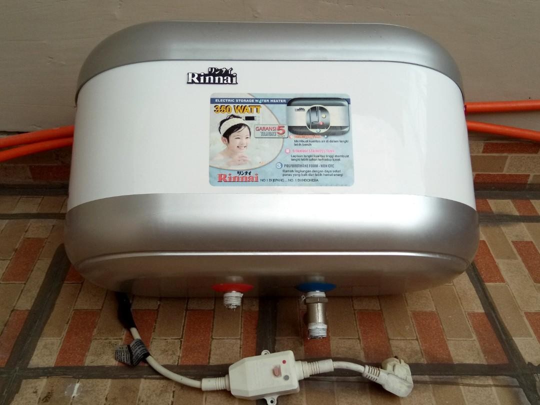 Water Heater listrik Rinnai REH-15E, 15L, 350W, pemanas air untuk keluarga,  Kitchen u0026 Appliances di Carousell
