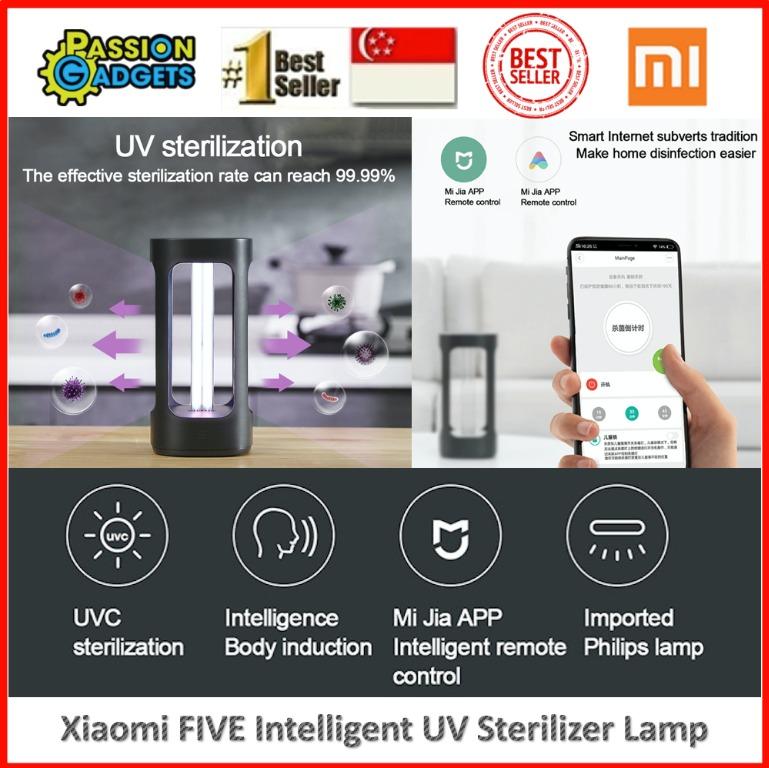 Xiaomi Five Intelligent Uvc Sterilizer Lamp Germicidal Light Uv C Sterilization Intelligent Human Body Sensor Mijia App Home Appliances Cleaning Laundry On Carousell