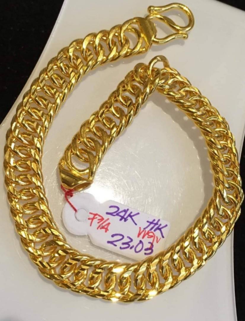 ✇✾Hong Kong duty-free pure gold bracelet dragon and phoenix bracelet solid  new real gold bracelet fo | Shopee Philippines