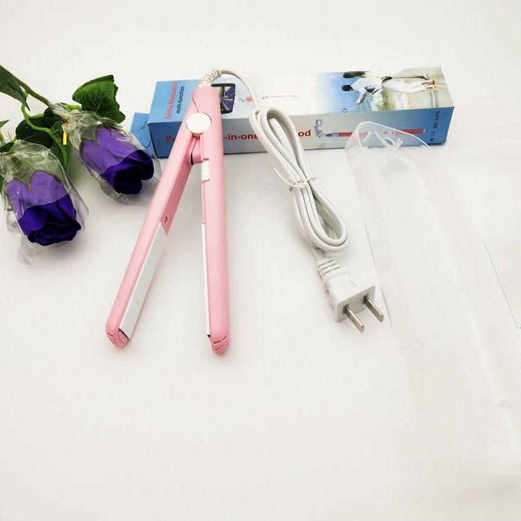 2 in 1 Portable Mini Straightening Iron LCD Hair Ceramic Straighteners ...