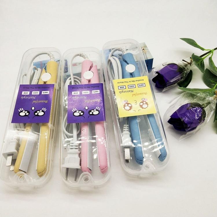 2 in 1 Portable Mini Straightening Iron LCD Hair Ceramic Straighteners ...