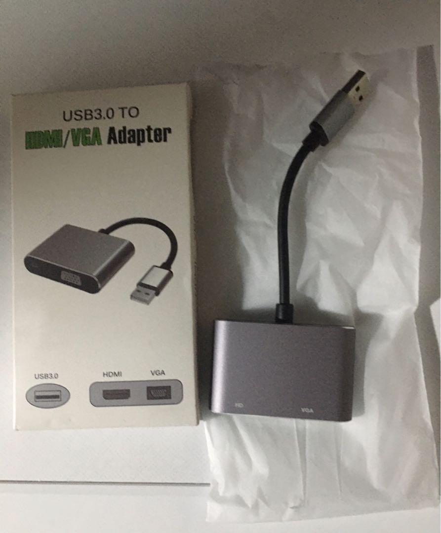 2in1 Usb3 0 Usb2 0 To Hdmi Adapter Type C To Hdmi Vga Audio Converter Everything Else On Carousell