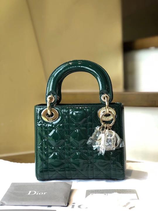 Lady dior mini green on sale
