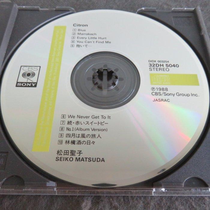 松田聖子seiko - Citron CD (88年日本版), 興趣及遊戲, 音樂、樂器