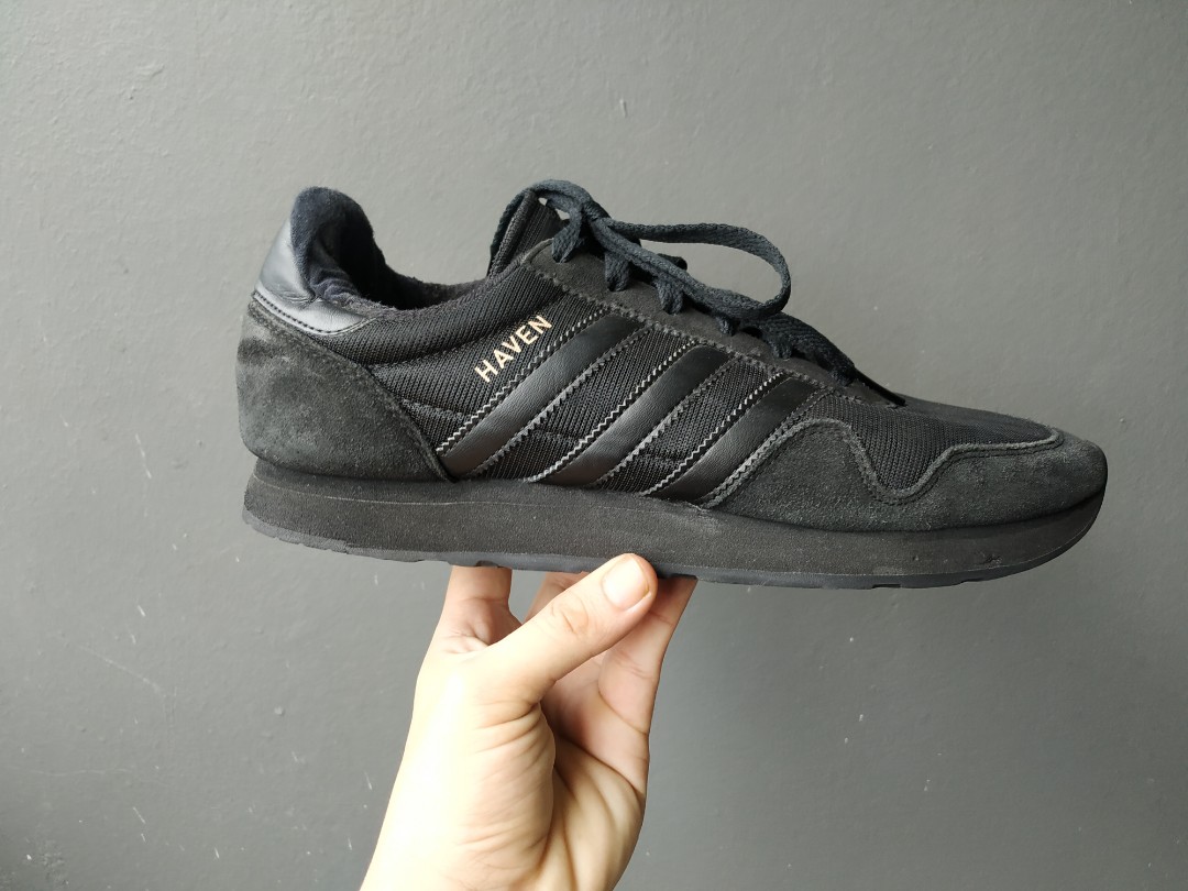 Adidas Haven Full Black, Men's Fashion, Footwear, Sneakers on Carousell
