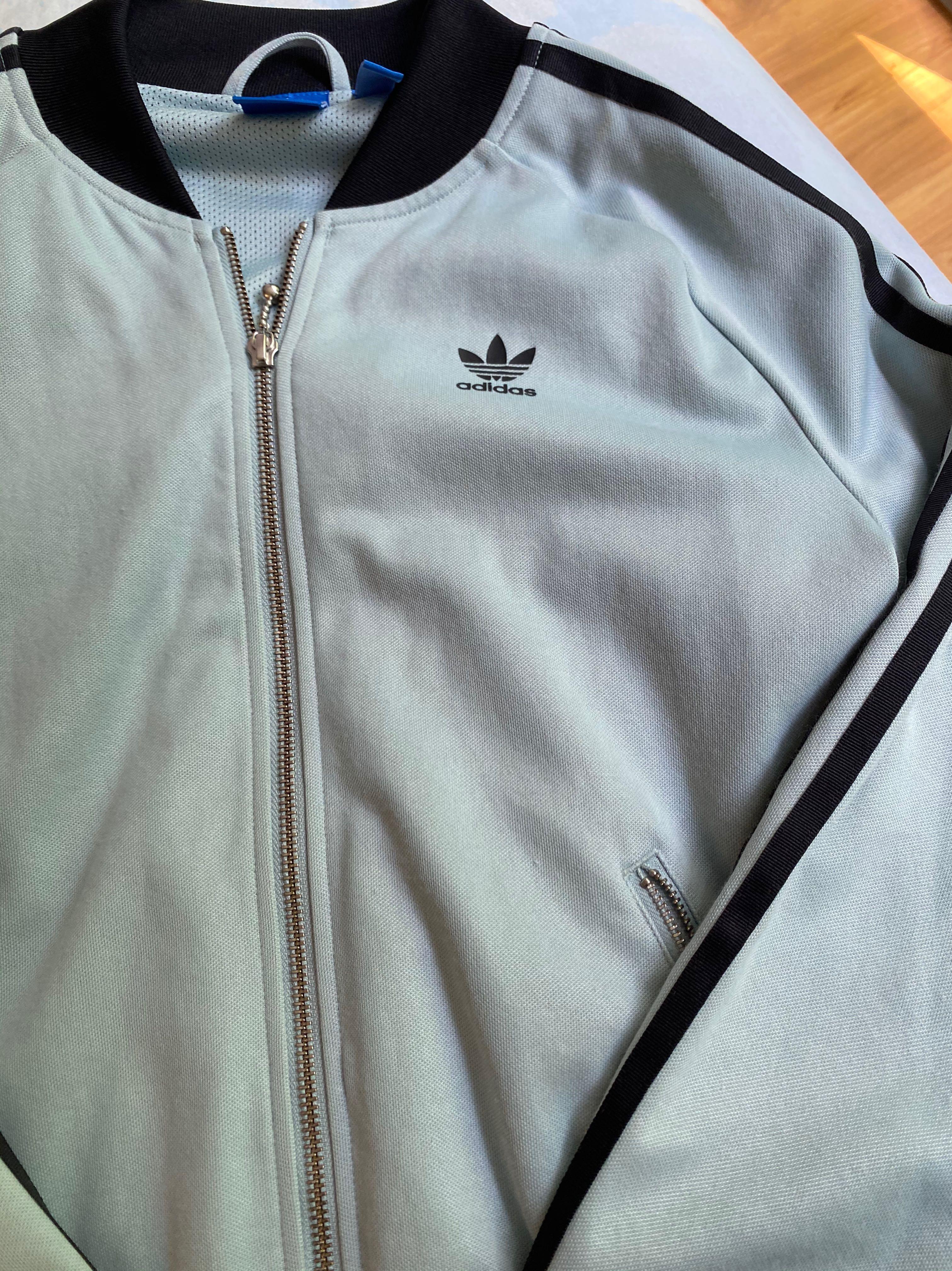 adidas turquoise superstar jacket, Women's Fashion, Clothes, Outerwear ...