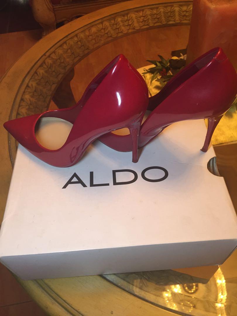 aldo red shoes women's