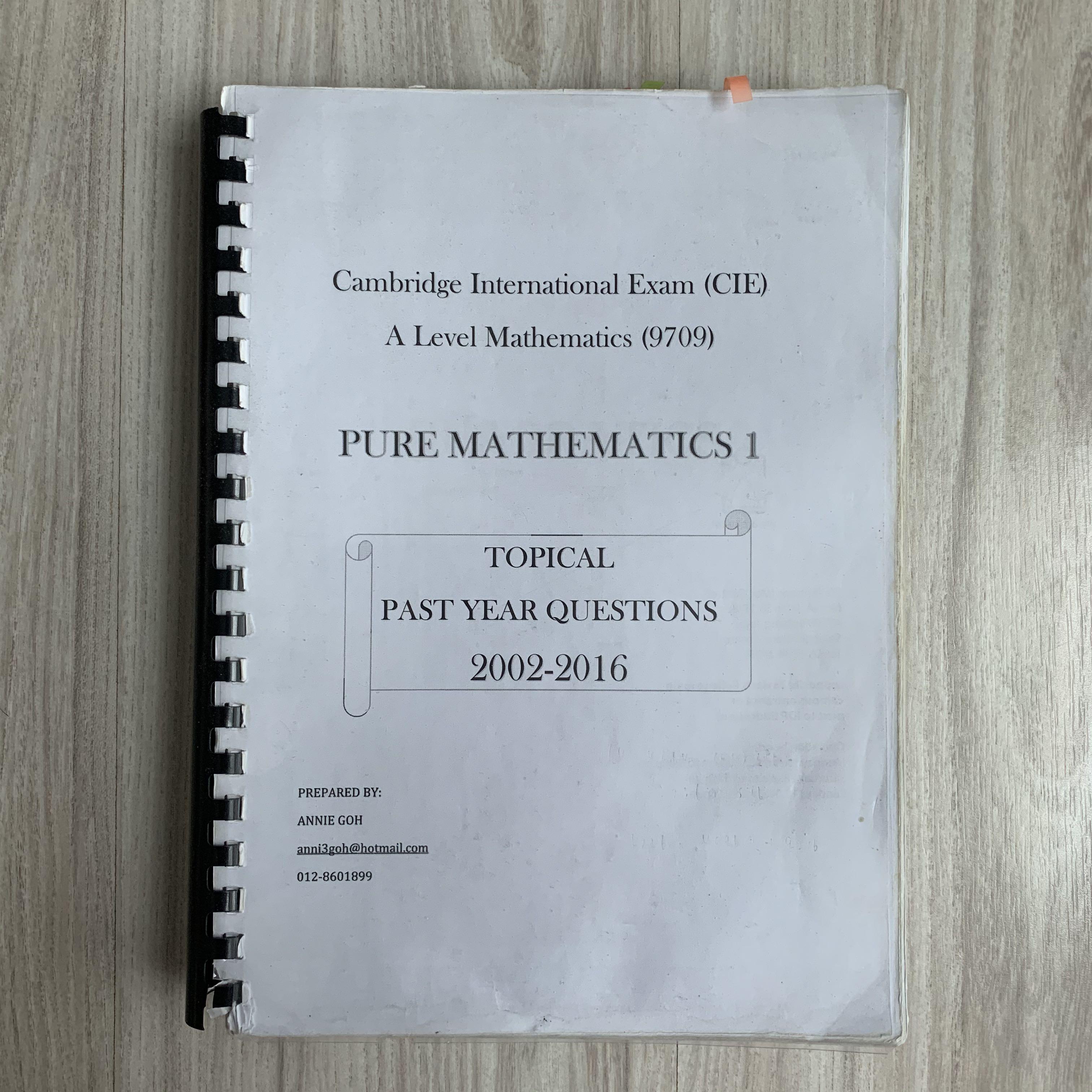 Alevels Pure Mathematics Paper 1 Past Year Questions With Solutions ...