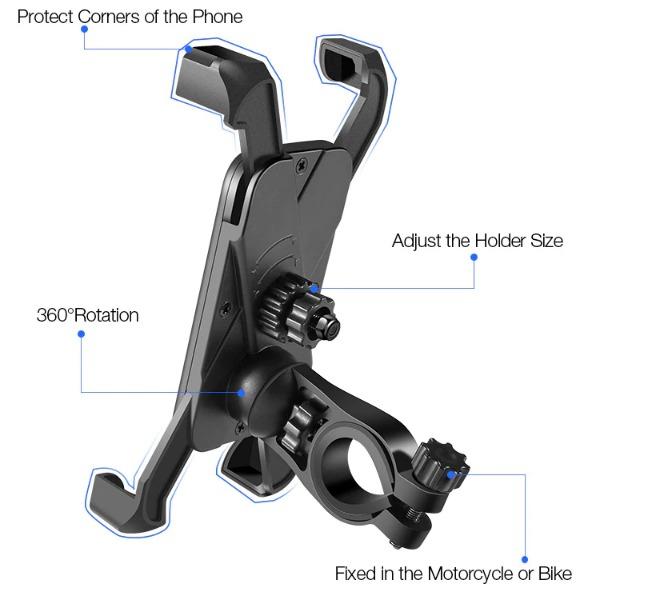 phone holder for bicycle handlebars