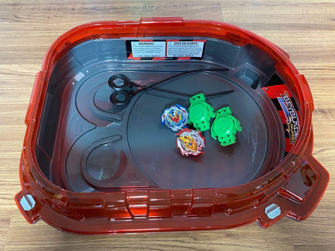 Authentic Beyblade Slingshot Stadium with Achilles and Valkyrie