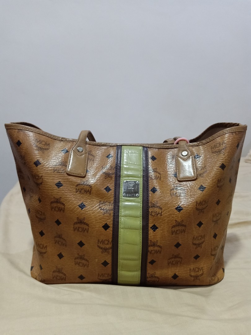Mcm tote sales bag cognac
