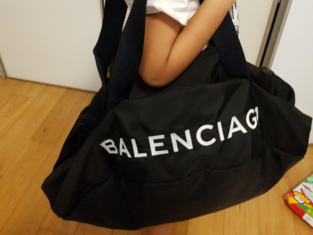Balenciaga black x adidas Trefoil Gym Bag  Harrods UK