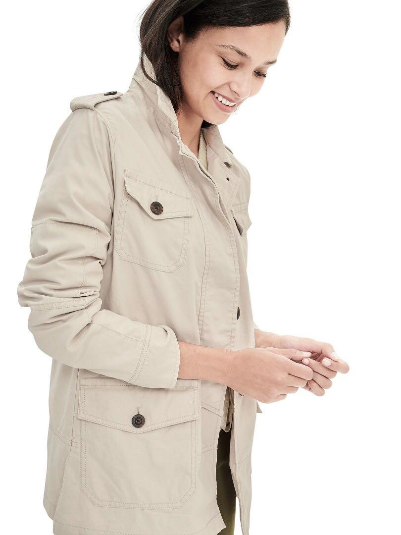 banana republic military jacket womens