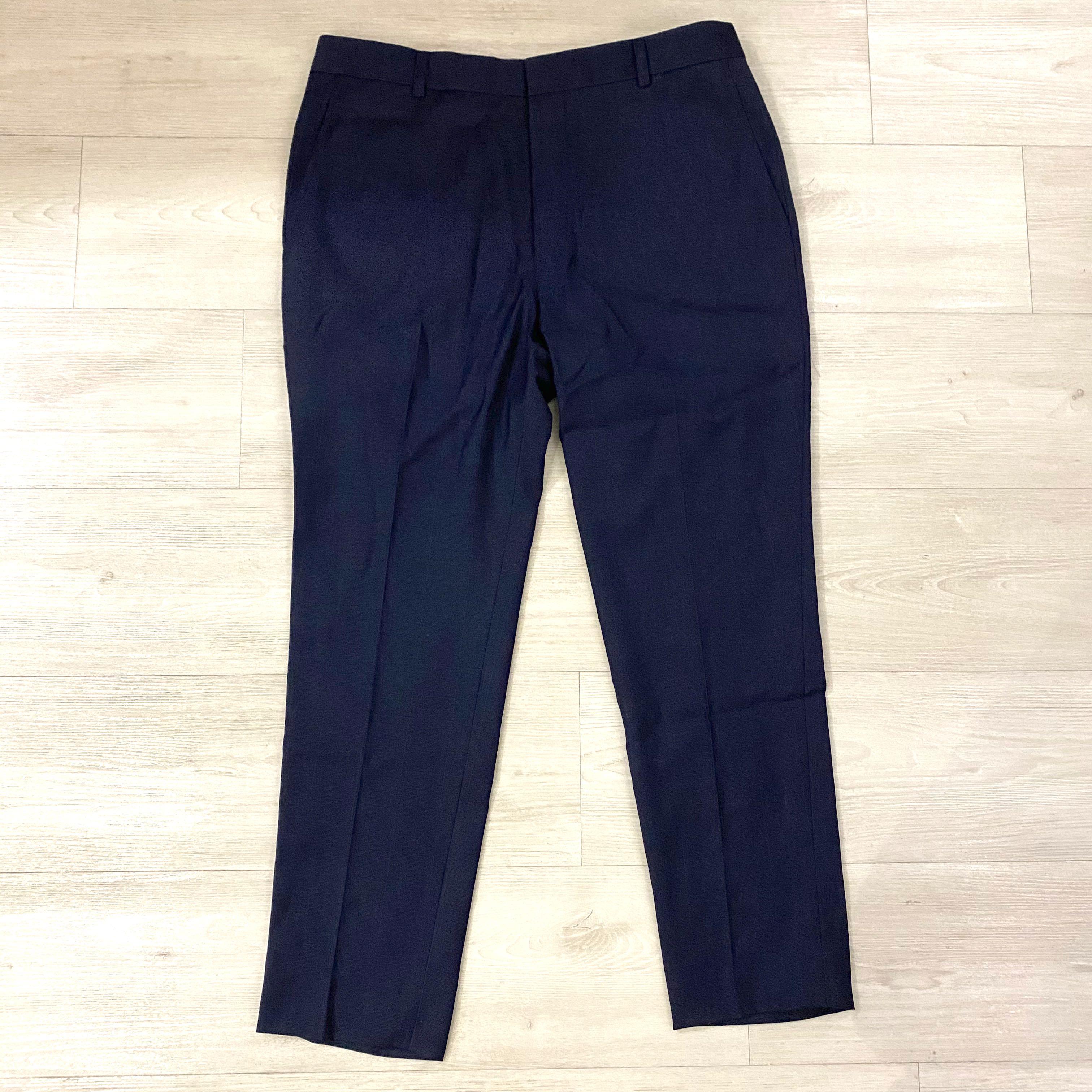 Formal Navy Blue Pants for Men, Men's Fashion, Bottoms, Trousers on  Carousell