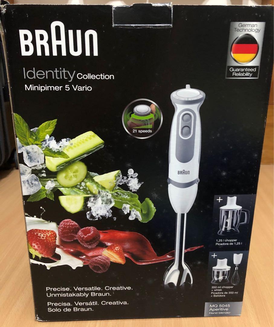 Braun MR320 220 Volt Hand Blender with Chopper And Whisk For Export  Overseas Use