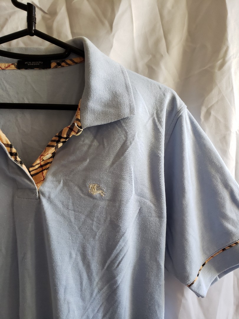 Baby blue hotsell burberry polo
