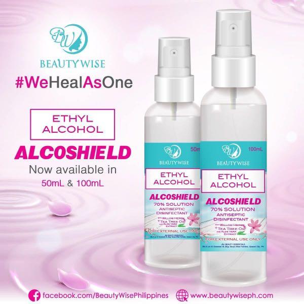 BW alcoshield (Category: Sanitizers & Disinfectants) located in Quezon City. Submitted by kween_g (Listing ID 1009767318, Image 2). Description: 50ml 27p 100ml 30p .