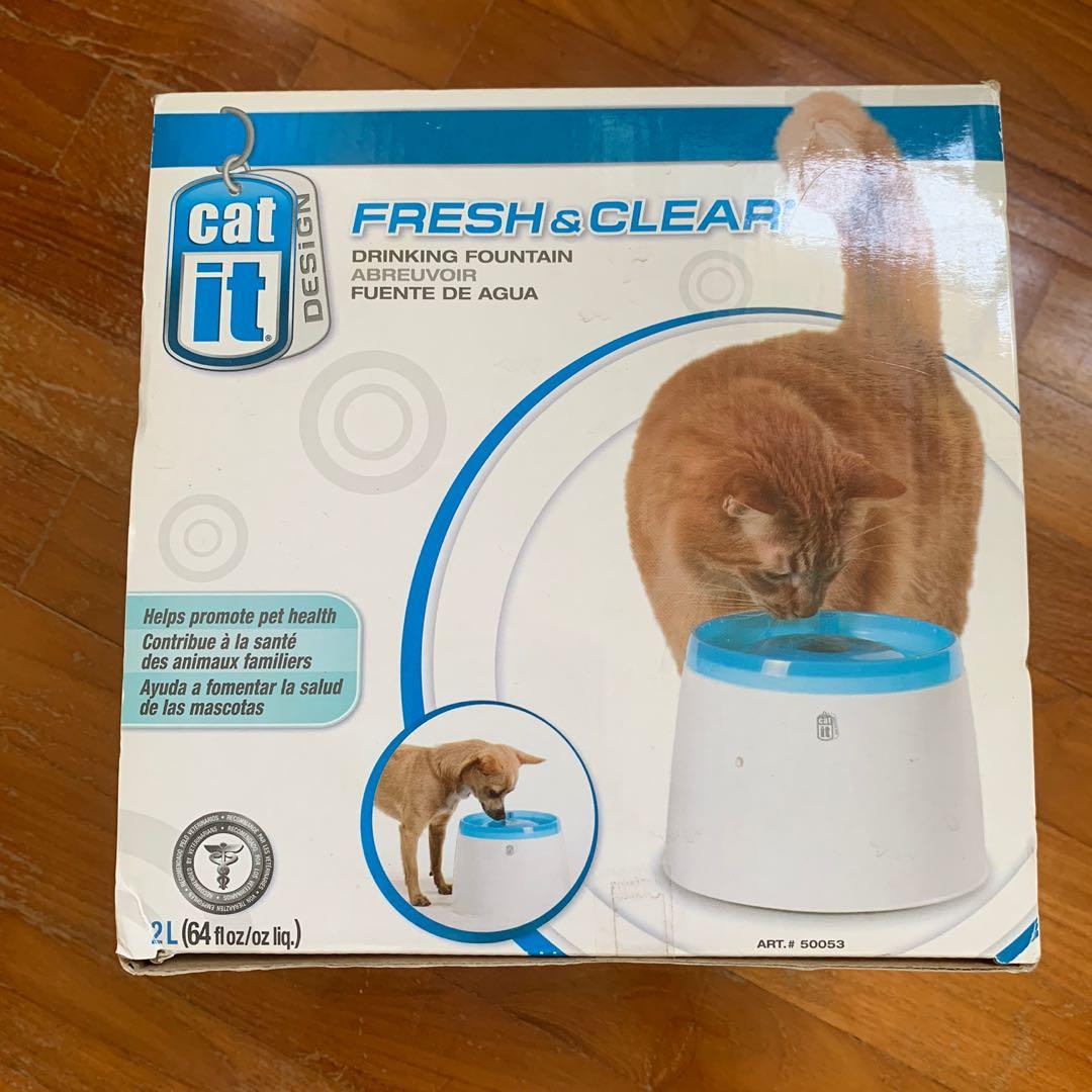 Catit Fresh Clear Drinking Fountain Pet Supplies Homes Other Pet Accessories on Carousell
