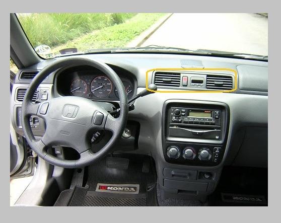 CFE97 JDM HONDA CRV EDM Clock / Temperature panel and aircond vent 