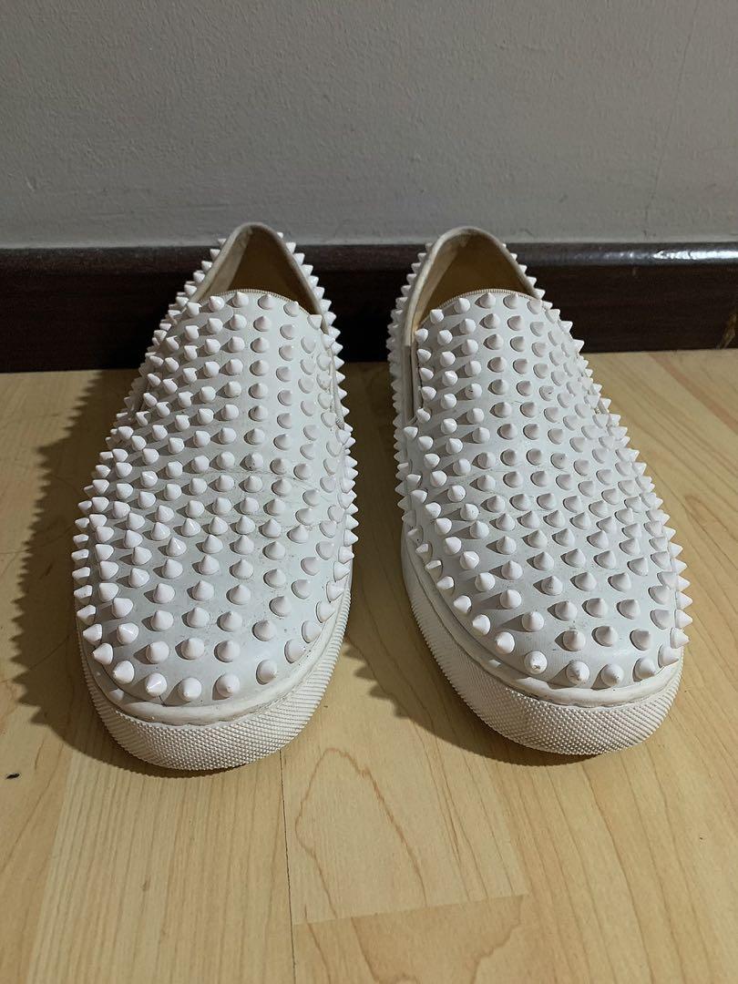 Christian louboutin roller boat white best sale