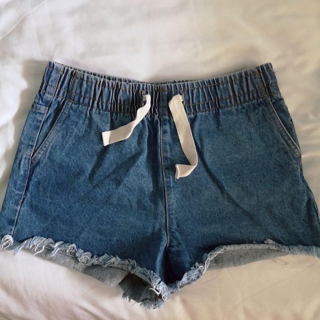 jean jogger shorts