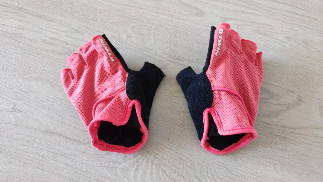 pink bike gloves