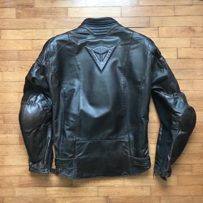 Dainese black leather jacket clearance