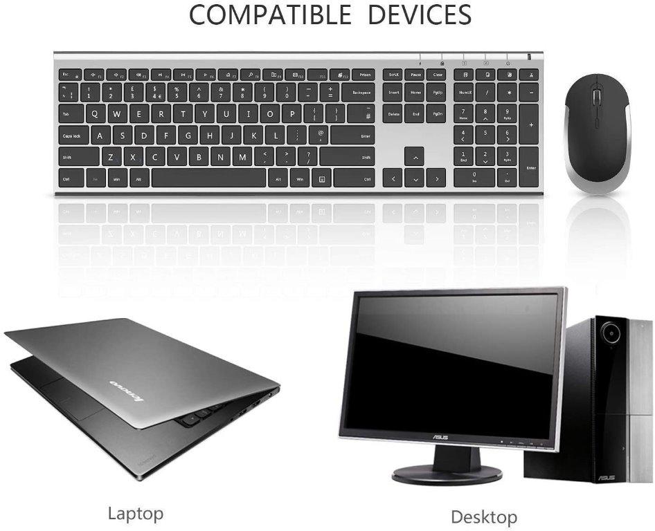 E0762 Keyboard and Mouse Set Ultra Slim, Jelly Comb KUS015 2.4G ...
