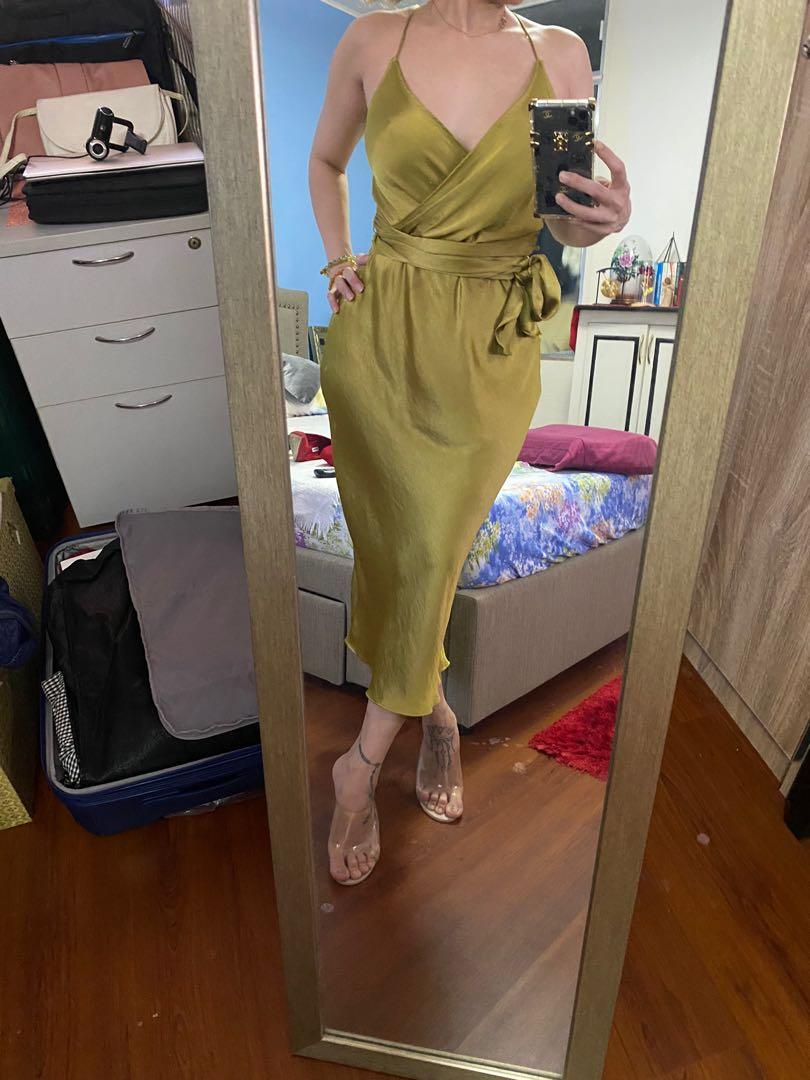 zara olive dress
