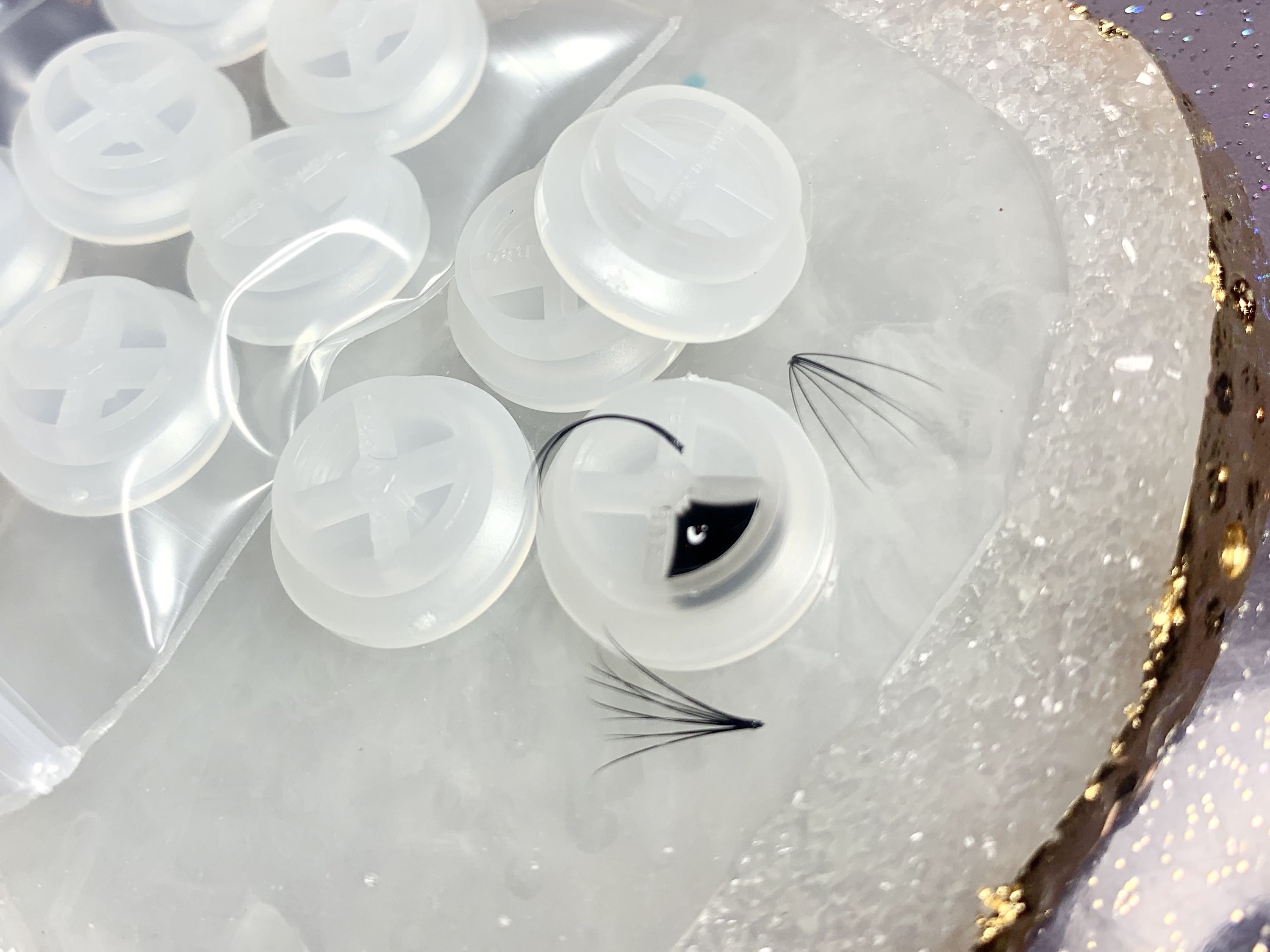 Reusable Eyelash extension Plastic glue cups / mini set/ 6psc1set