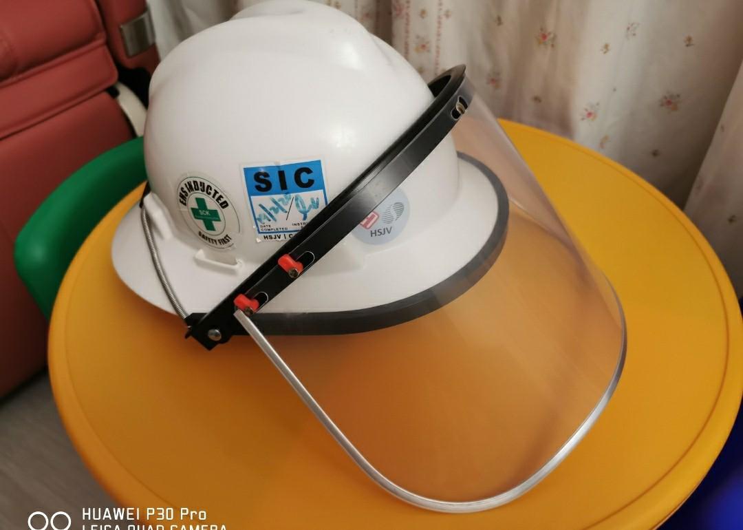 Face shield for construction helmet, Everything Else on Carousell
