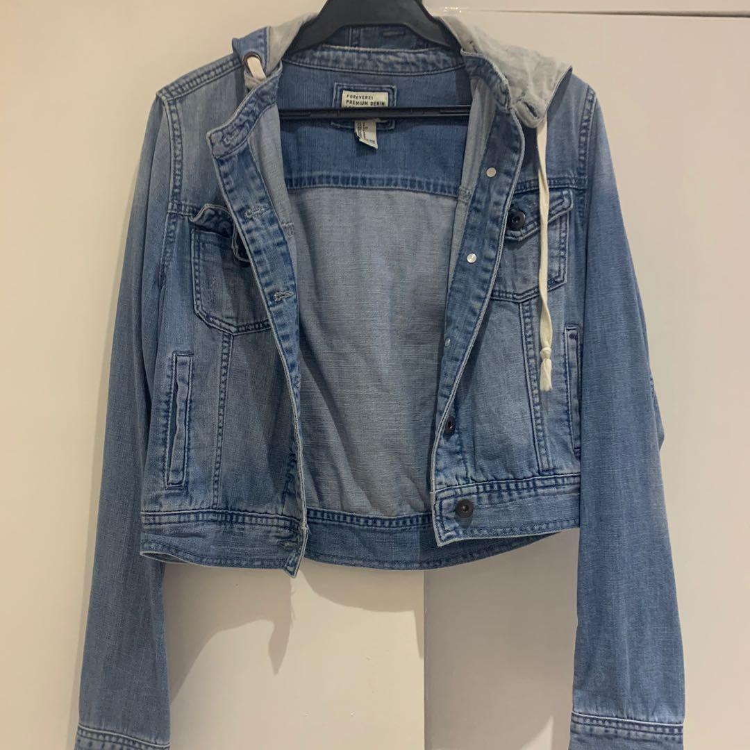 cropped denim vest forever 21